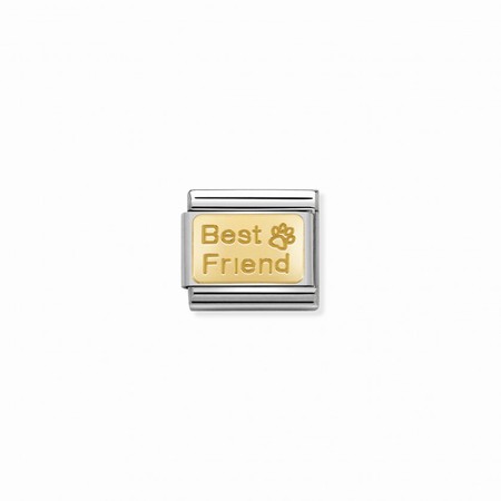 Nomination Gold Best Friend with Pawprint Composable Charm